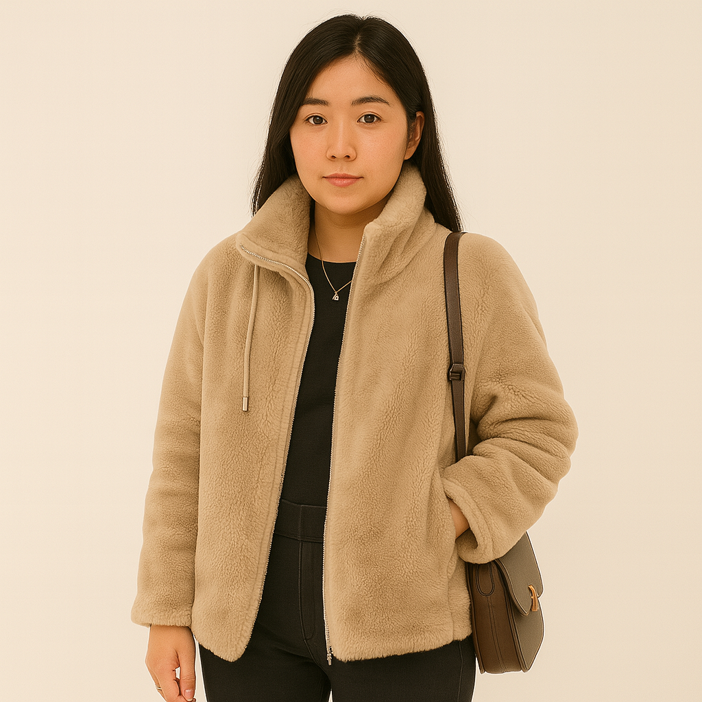 ジャッキー | 着心地の良いオーバーサイズのテディロングジャケット