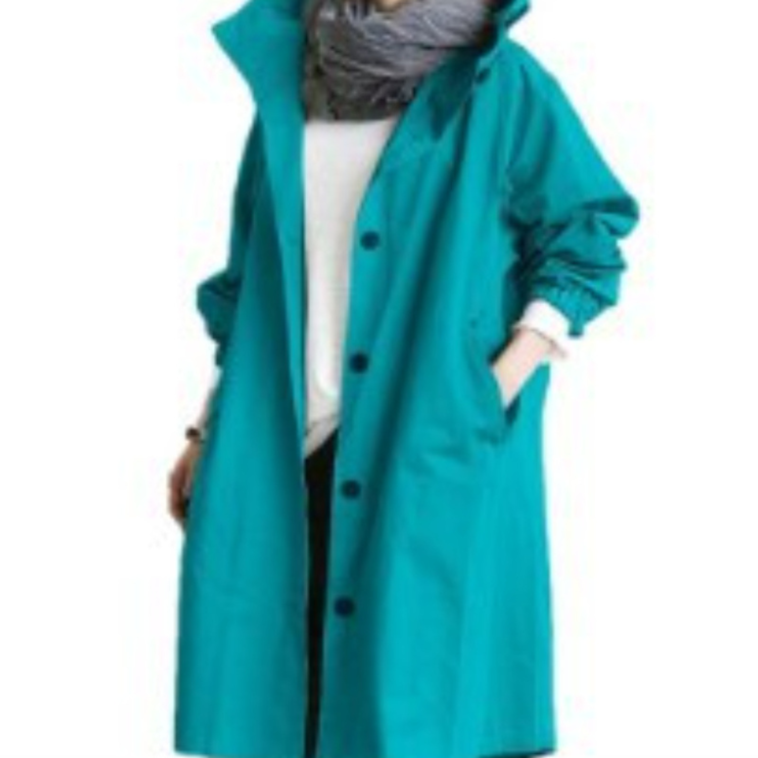 Celine | Long Hooded Trench Coat – Stylish and Functional