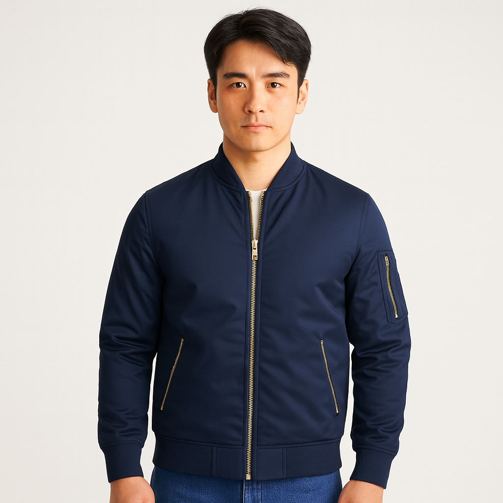 男性用高級パイロットボンバージャケット - ヴィンテージ航空スタイル