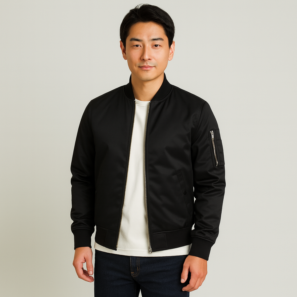 男性用高級パイロットボンバージャケット - ヴィンテージ航空スタイル