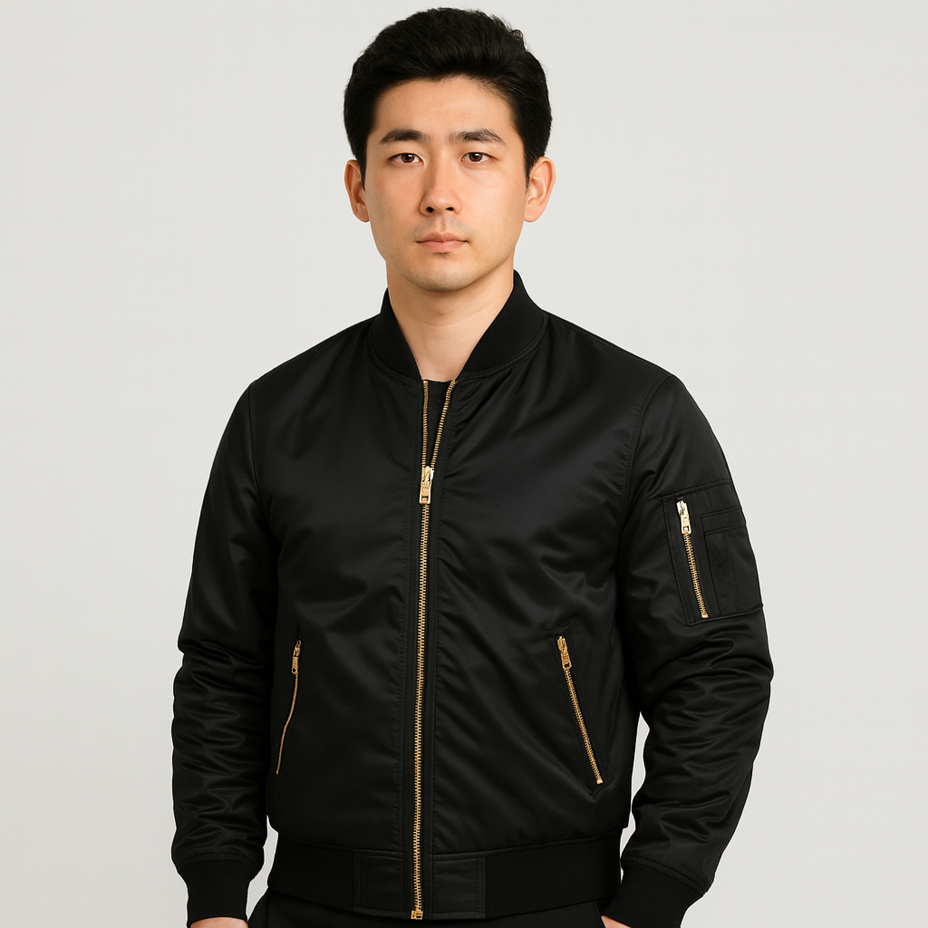 男性用高級パイロットボンバージャケット - ヴィンテージ航空スタイル