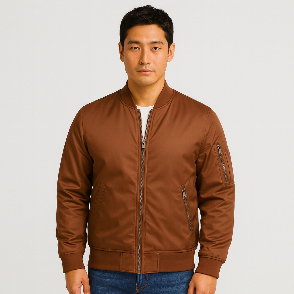 男性用高級パイロットボンバージャケット - ヴィンテージ航空スタイル