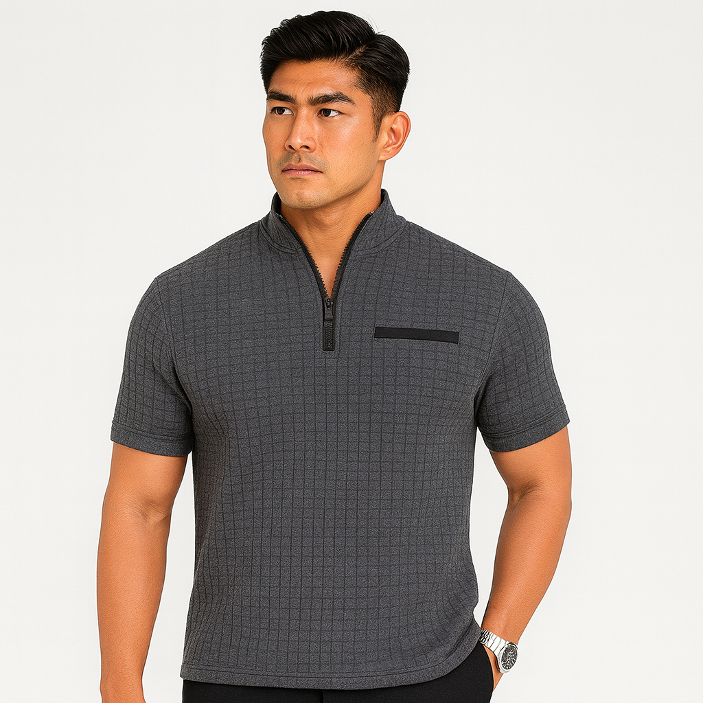 錬心｜チェックポロシャツ