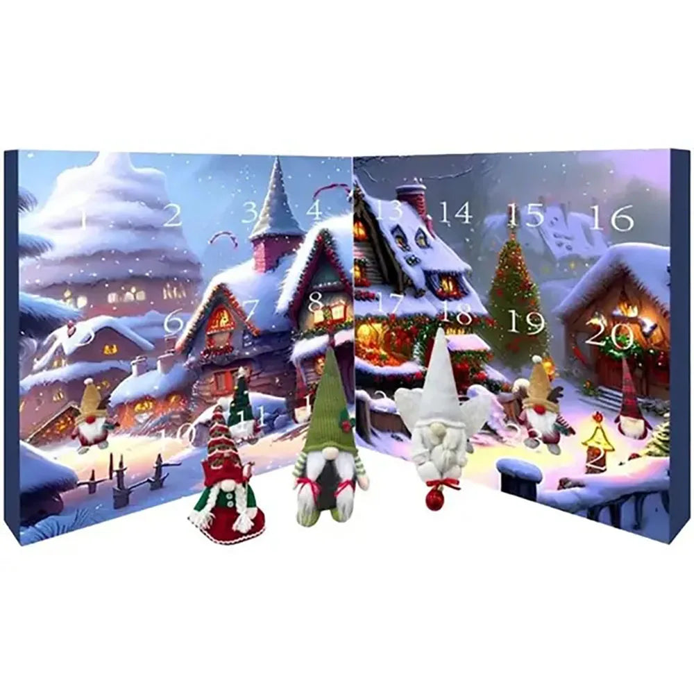 クリスマスのノームのアドベントカレンダーの飾り