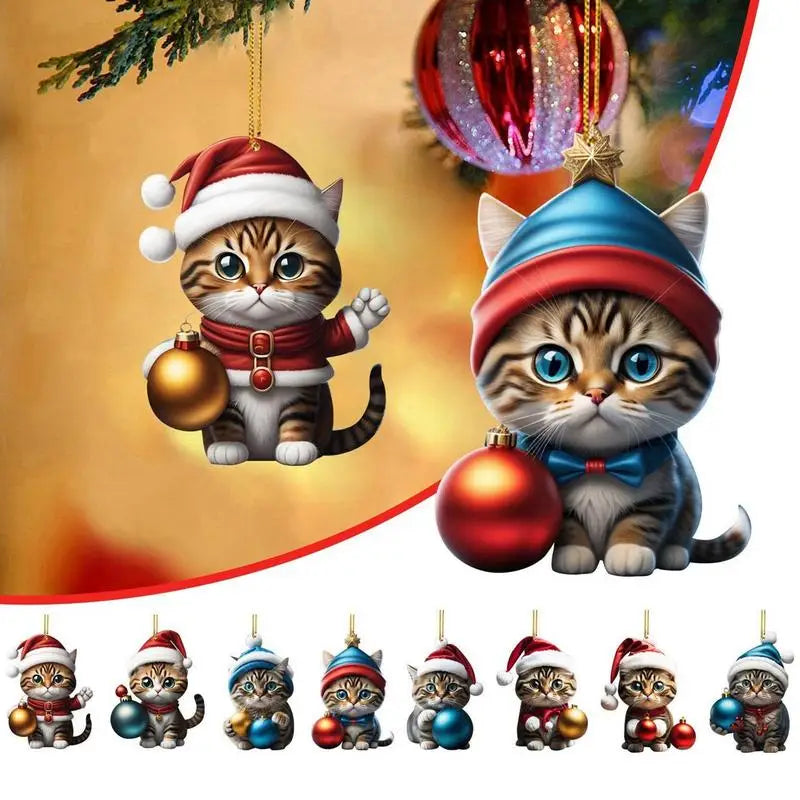 クリスマスツリーの飾りが付いたアドベントカレンダー2025 かわいい動物漫画