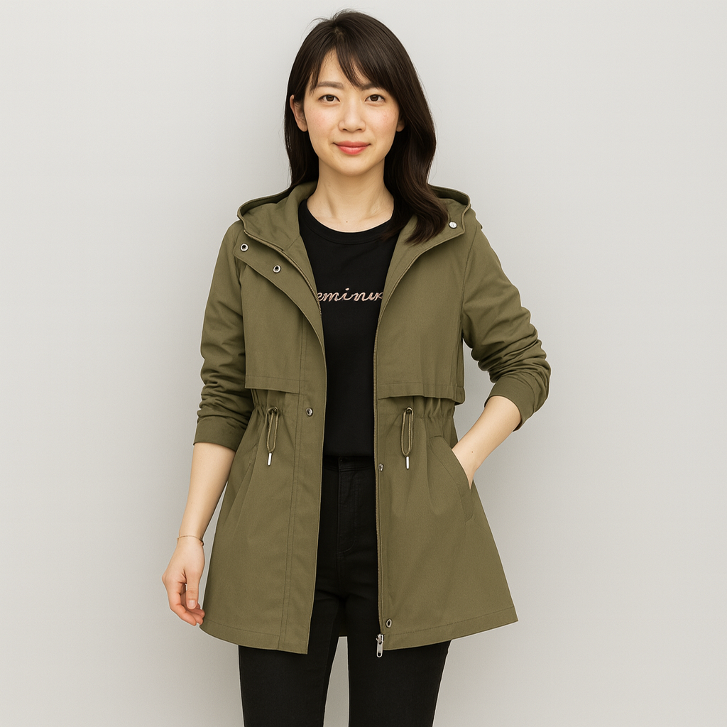 サバンナ | エレガントなフード付きトレンチコート