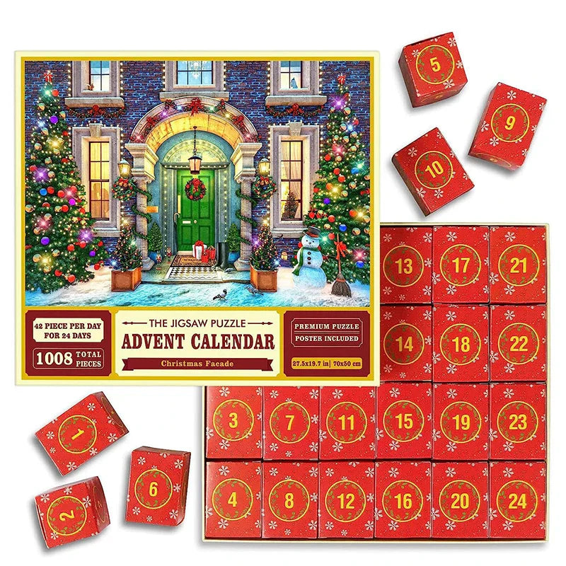 クリスマスパズル付きアドベントカレンダー – 24日間のカウントダウンを楽しもう