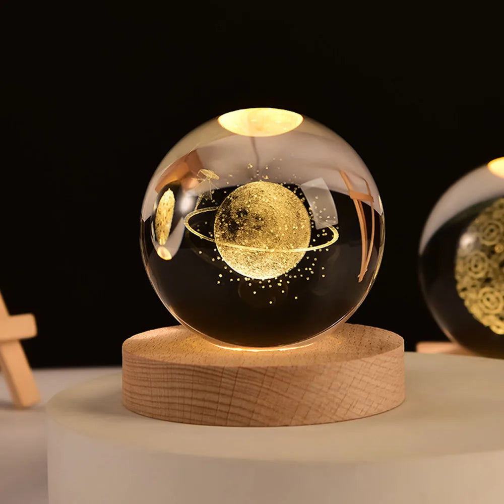 星の輝き - 太陽系デザインを備えた3D惑星ナイトライト
