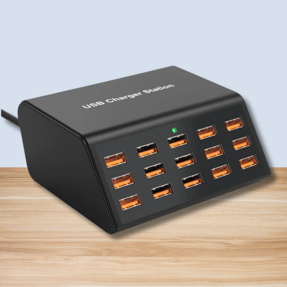 チャージストリーム – 100W出力の15ポート充電ステーション
