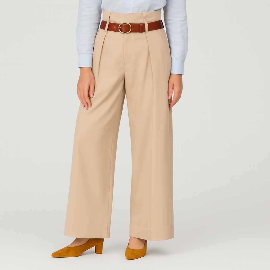 Valerie | Women's High-Waist Wide Pleated Pants