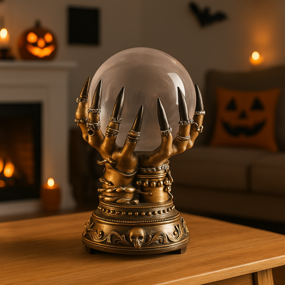 ナイトスフィア | ゴシックハンドデザインのハロウィンクリスタルボールランプ