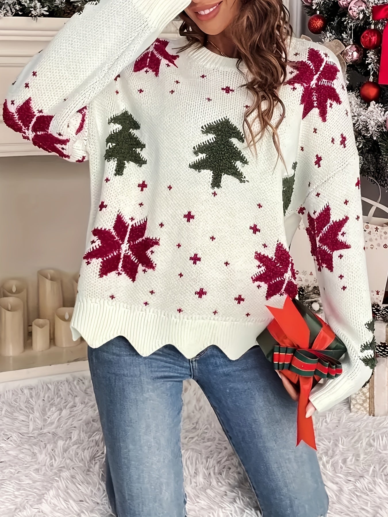 ひかり クリスマス柄セーター