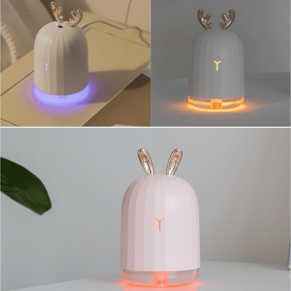 アントレラ - 柔らかな光を放つかわいい鹿の角型加湿器